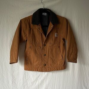 Carhartt Tan Jacket with Black Collar